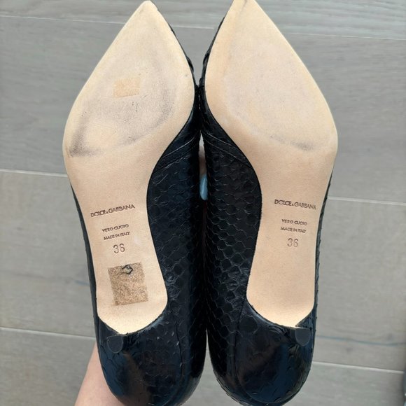 Dolce & Gabbana black flats size 6 - Picture 5 of 8